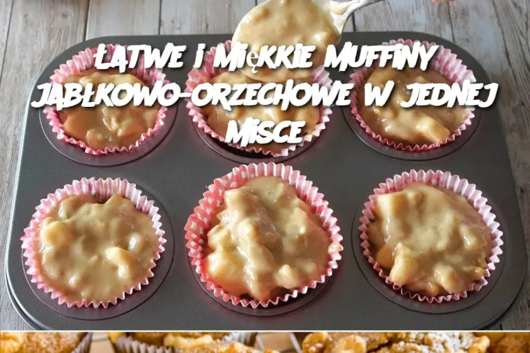 Łatwe i miękkie muffiny jabłkowo-orzechowe w jednej misce