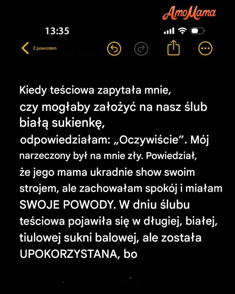 Matka próbuje zrujnować ślub syna, zakładając na ceremonię długą, białą, tiulową suknię