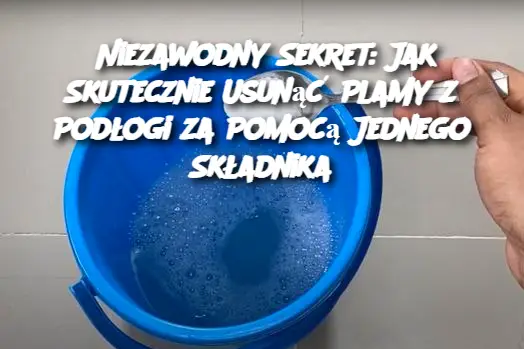 Niezawodny Sekret: Jak Skutecznie Usunąć Plamy z Podłogi za Pomocą Jednego Składnika