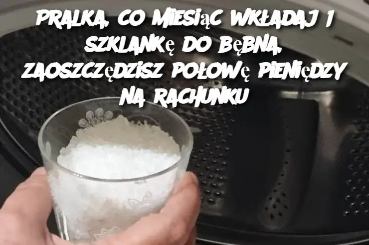 Pralka, co miesiąc wkładaj 1 szklankę do bębna, zaoszczędzisz połowę pieniędzy na rachunku