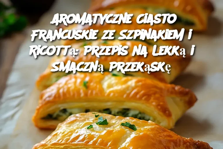 Aromatyczne Ciasto Francuskie ze Szpinakiem i Ricottą: Przepis na Lekką i Smaczną Przekąskę