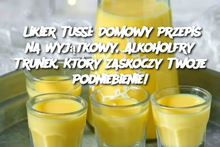 Likier Tussi: Domowy Przepis na Wyjątkowy, Alkoholfry Trunek, Który Zaskoczy Twoje Podniebienie!