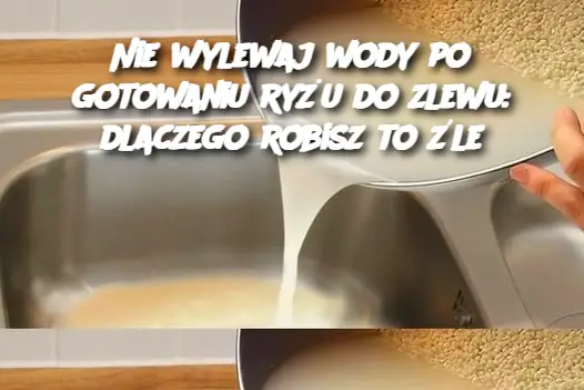 Nie wylewaj wody po gotowaniu ryżu do zlewu: dlaczego robisz to źle