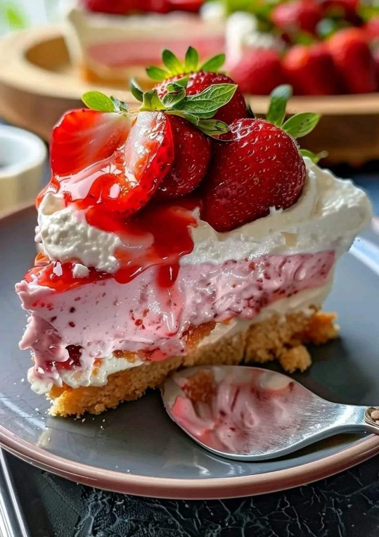 Tropical Strawberry Split Cake