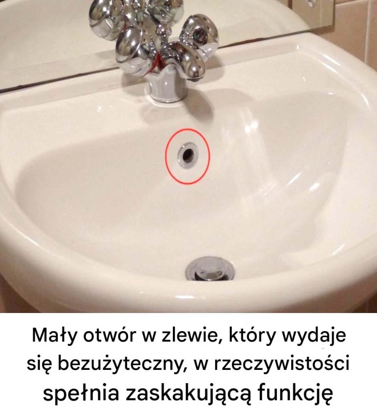 Do czego służy ten mały otwór w zlewie?