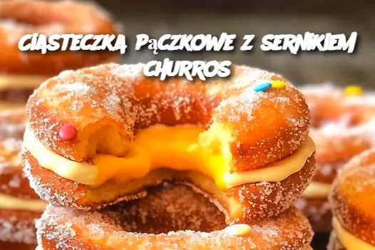 Ciasteczka pączkowe z sernikiem churros