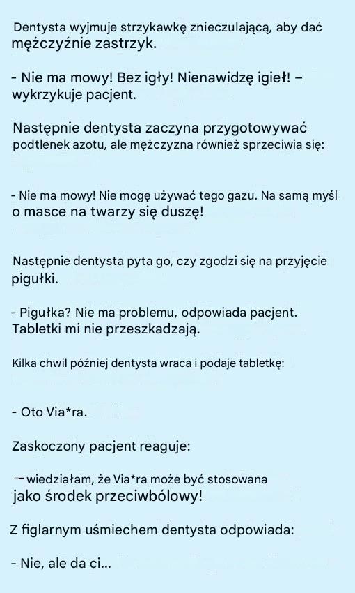 Strach pacjenta przed igłami prowadzi do zabawnego rozwiązania!