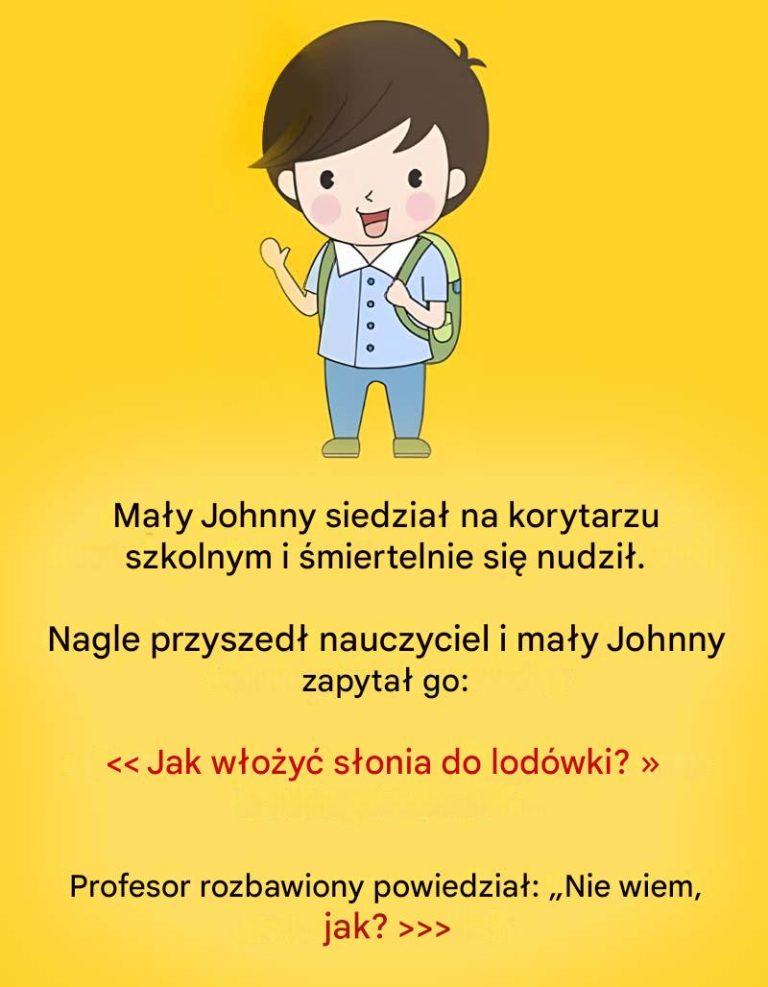 Dowcip dnia: Johnny siedział na korytarzu.