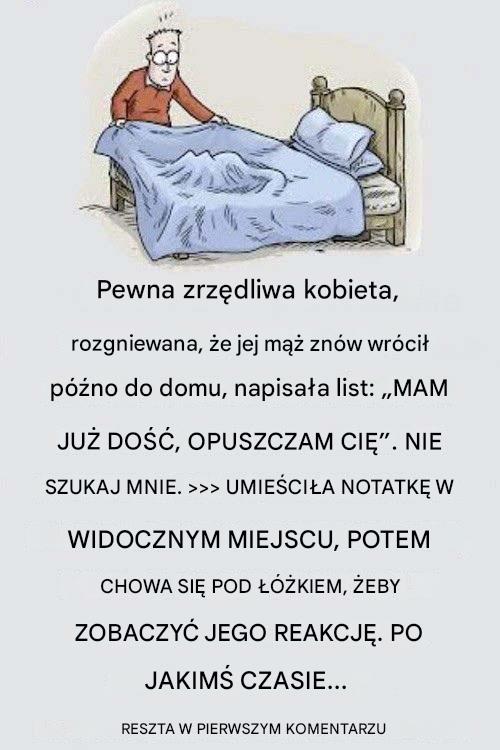 Wściekła żona pisze notatkę po tym, jak mąż znów wraca późno do domu