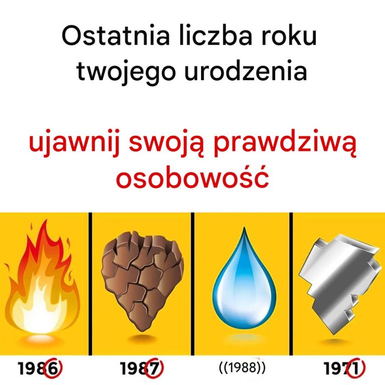 Ostatnia liczba roku twojego urodzenia ujawnia pewne informacje na temat twojej osobowości