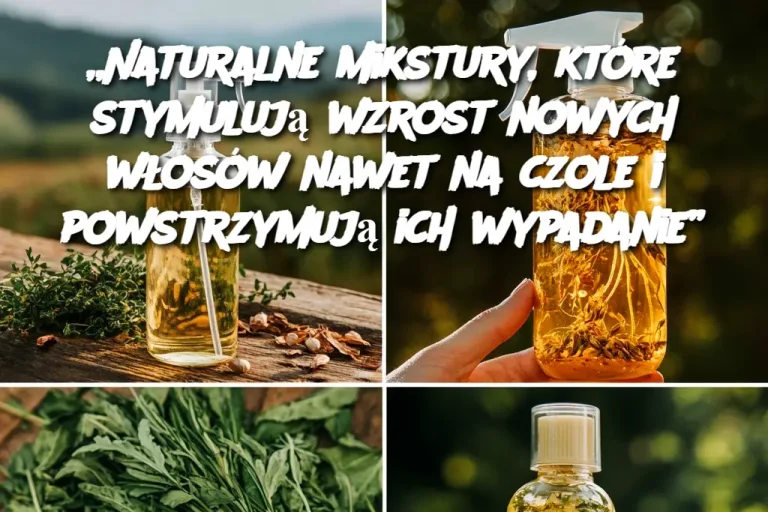 „Naturalne mikstury, które stymulują wzrost nowych włosów nawet na czole i powstrzymują ich wypadanie”