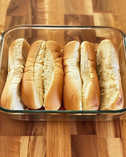 Włóż kilka bułek do hot dogów do naczyń żaroodpornego, aw mgnieniu oka mieć obiad, za który nie będziesz mógł się dowiedzieć