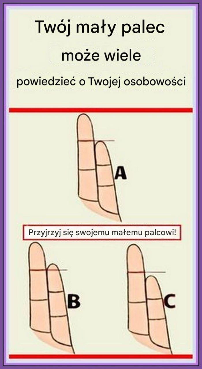 Twój mały palec może wiele powiedzieć o Twojej osobie
