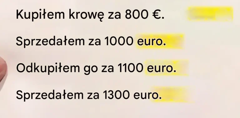 Zagadka matematyczna z krową: Czy potrafisz ją rozwiązać?