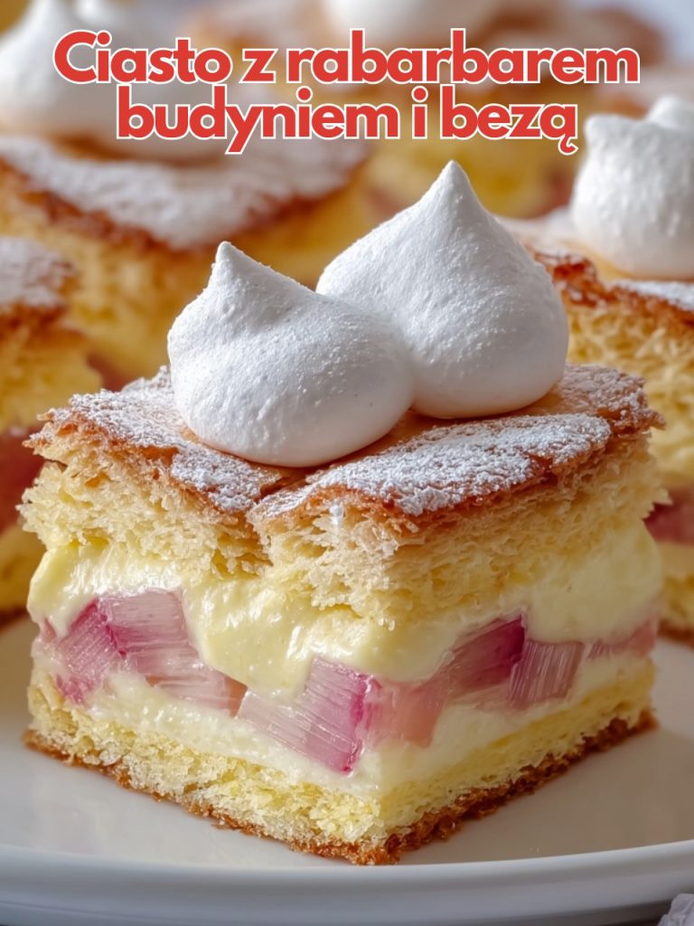Pyszne ciasto z rabarbarem