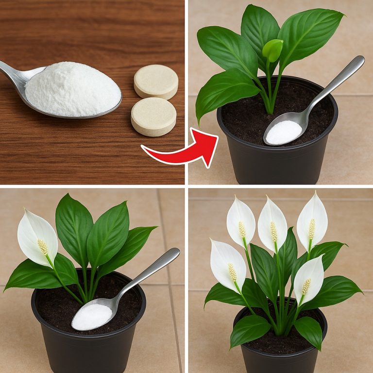 1 Spoon and 2 Tablets and Spathiphyllum and Any Other Flower Blooms Luxuriantly! Showing The Result