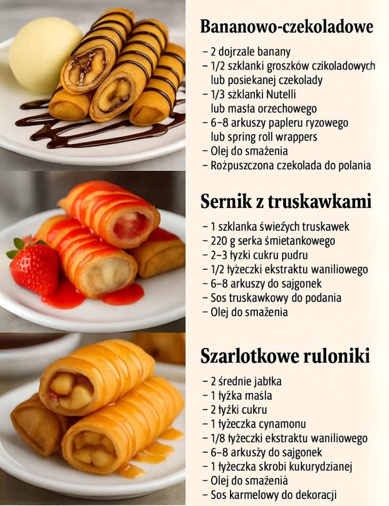🍌 Bananowo-czekoladowe zawijaski – szybki deser, który zachwyci każdego! 🍫🥰