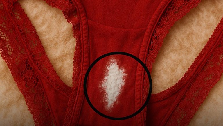 Plamy przypominające wybielacz na bieliźnie: co to oznacza?