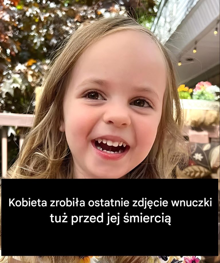Babcia pozuje ze swoją wnuczką na chwilę przed jej śmiercią